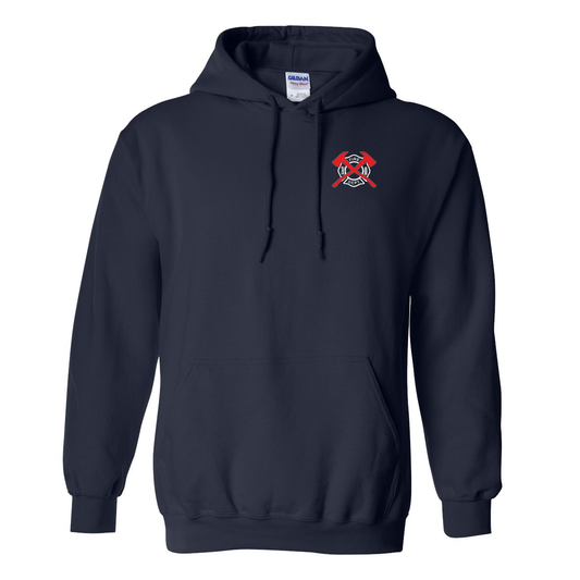 Red Striped Axe Flag Design, Thin Red Line Firefighter Hoodie