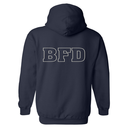 Reflective Maltese Cross Design, Firefighter Hoodie