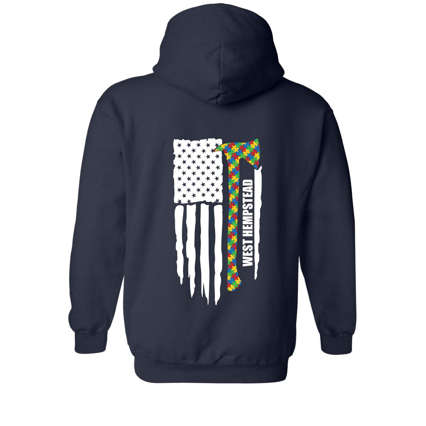 Puzzle Axe Design, Firefighter Hoodie