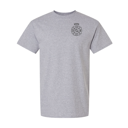 Black Reflective Maltese Cross Design, Firefighter T-Shirt