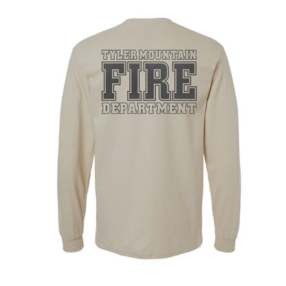 Black Reflective Maltese Cross Block Design, Firefighter Long Sleeve Shirt