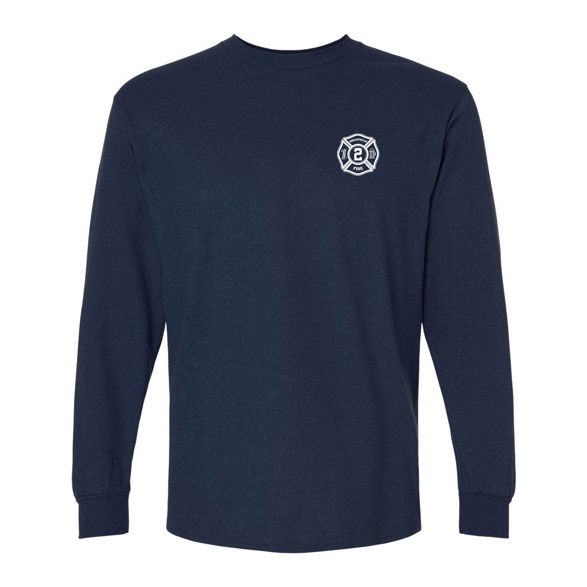 Block Out Flag Design, Firefighter Long-sleeved T-Shirt