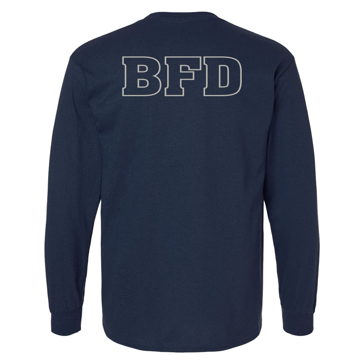 Reflective Maltese Cross Design, Firefighter Long Sleeve T-Shirt