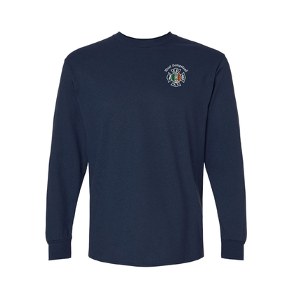 Distress American-Irish Flag Design, Firefighter Long Sleeve T-Shirt