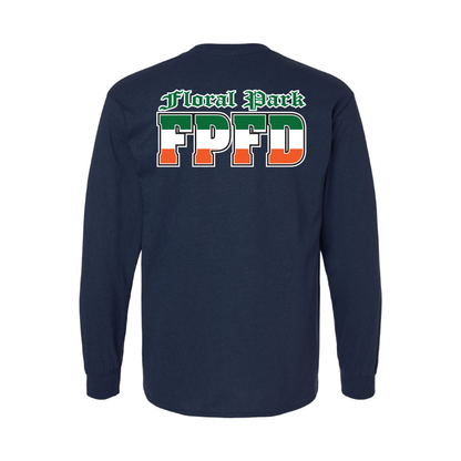 Irish Flag Letter Design, Firefighter Long Sleeve T-Shirt
