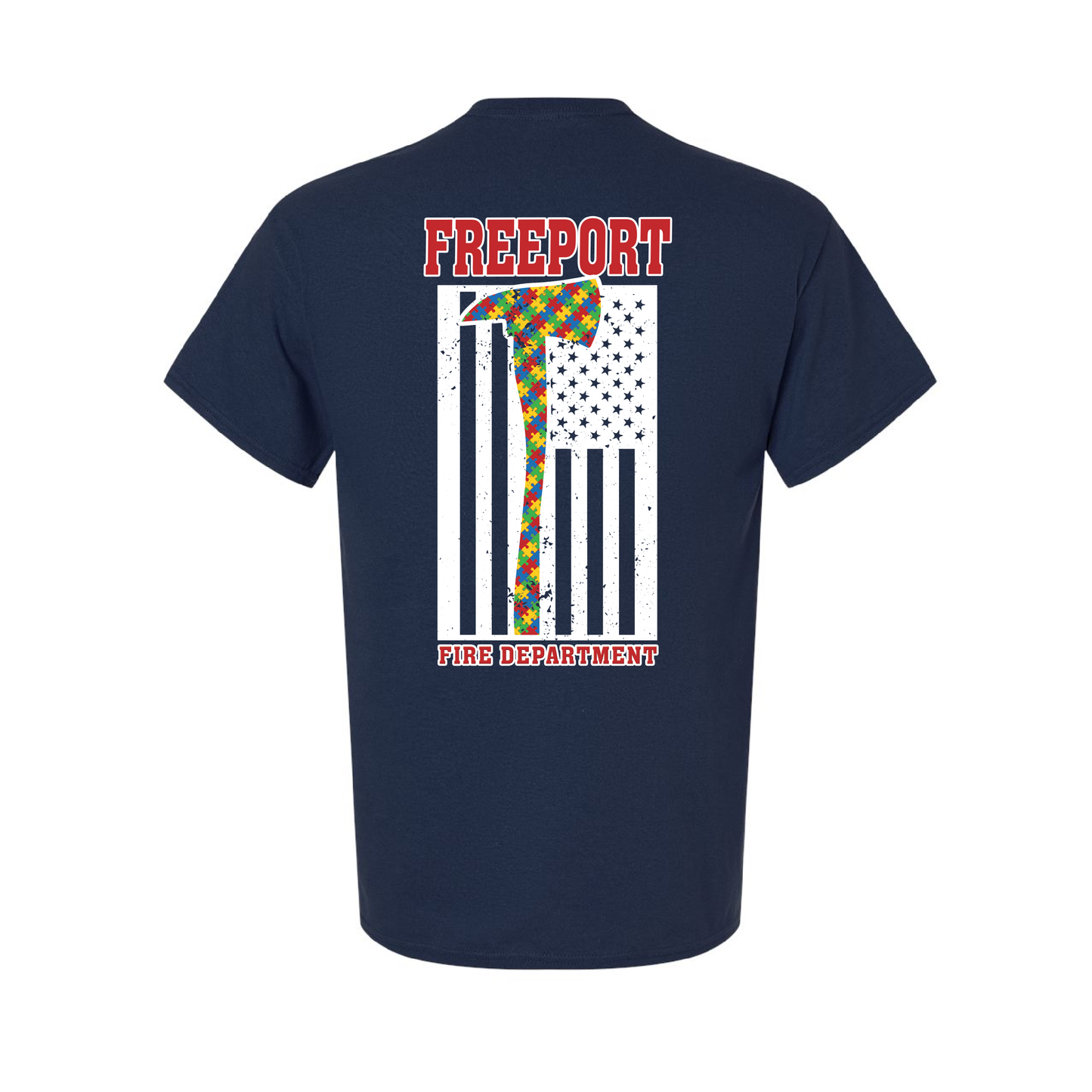 Autism Awareness Axe Flag Design, Firefighter T-Shirt