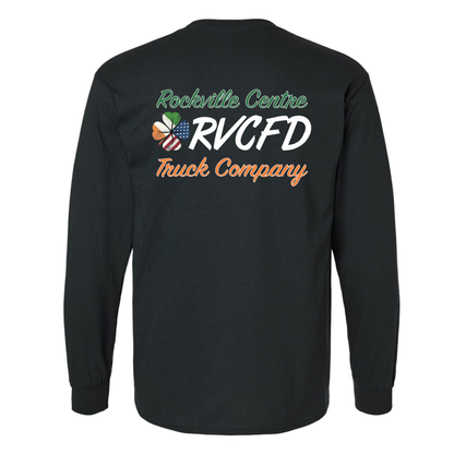 Irish-American Shamrock Design, Firefighter Long Sleeve T-Shirt