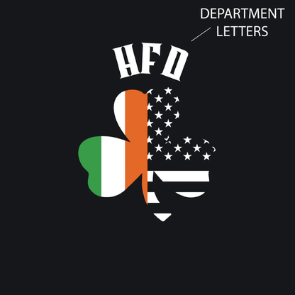 Irish/American Flag Clover Design, Firefighter Crewneck