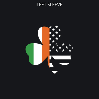 Irish/American Flag Clover Design, Firefighter Long Sleeve T-Shirt
