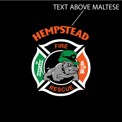 Irish Bulldog Maltese Design, Firefighter Hoodie