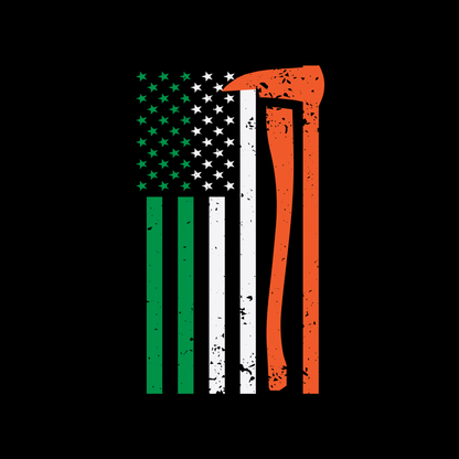 Irish Flag Axe Design, Firefighter Crewneck