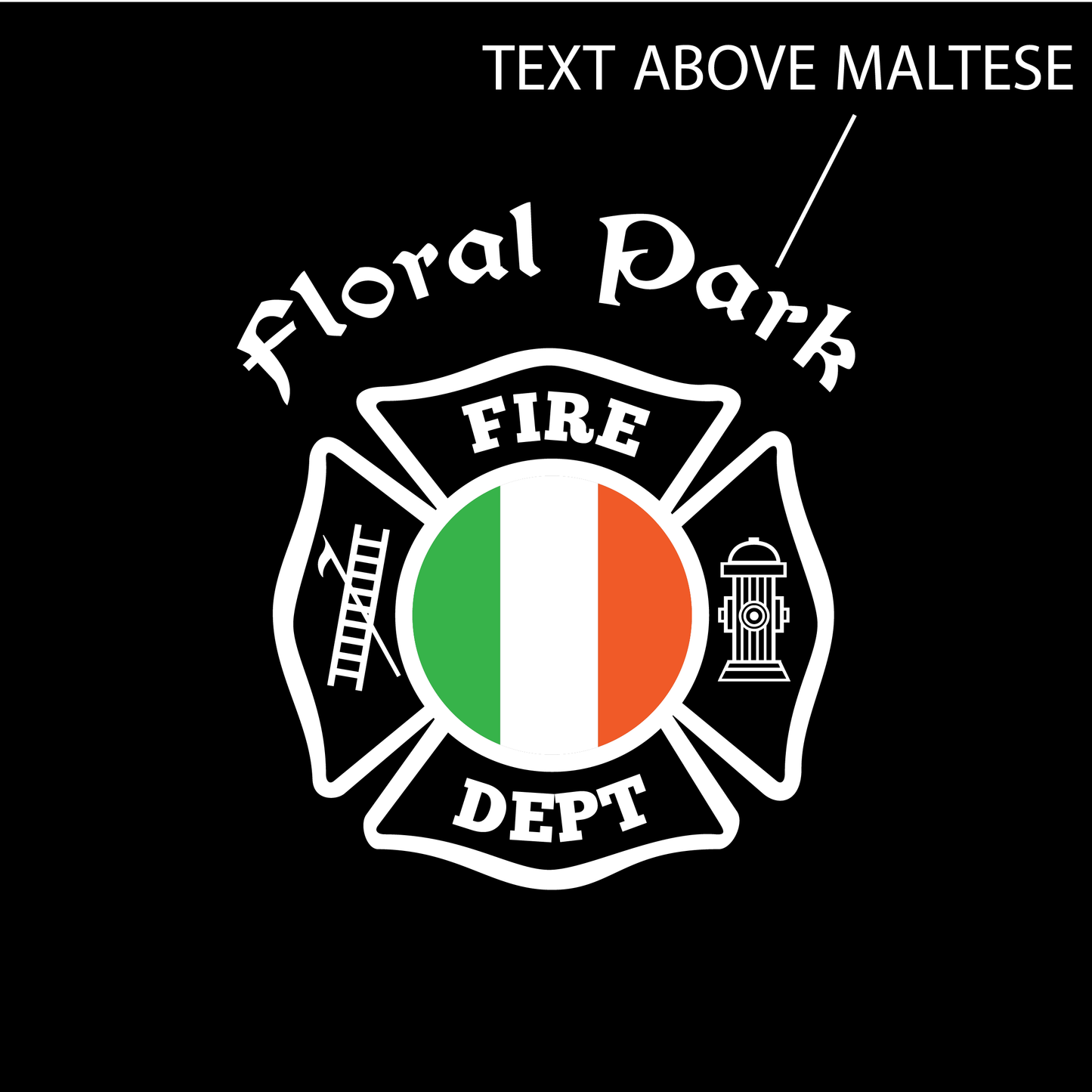 Irish Flag Axe Design, Firefighter Crewneck