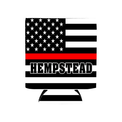 Custom Thin Red Line Fire Department Koozie (No Minimum)
