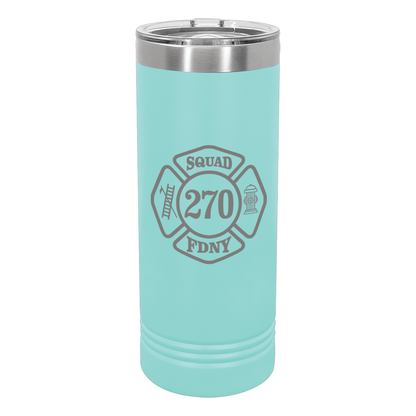 Custom Firefighter 22 oz. Skinny Tumbler with Company