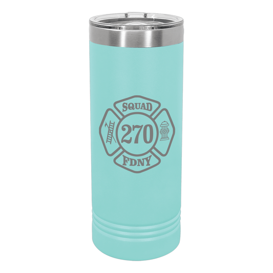Custom Firefighter 22 oz. Skinny Tumbler with Company