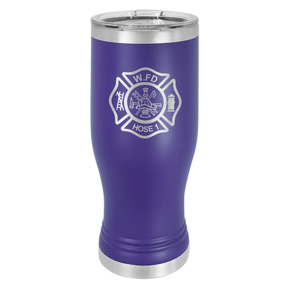 Custom Firefighter 20 Oz Pilsner Tumbler with Maltese Cross