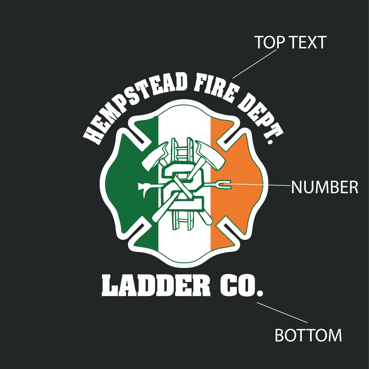 Luck & Ladder Irish Design, Firefighter Long Sleeve T-Shirt – Fire ...