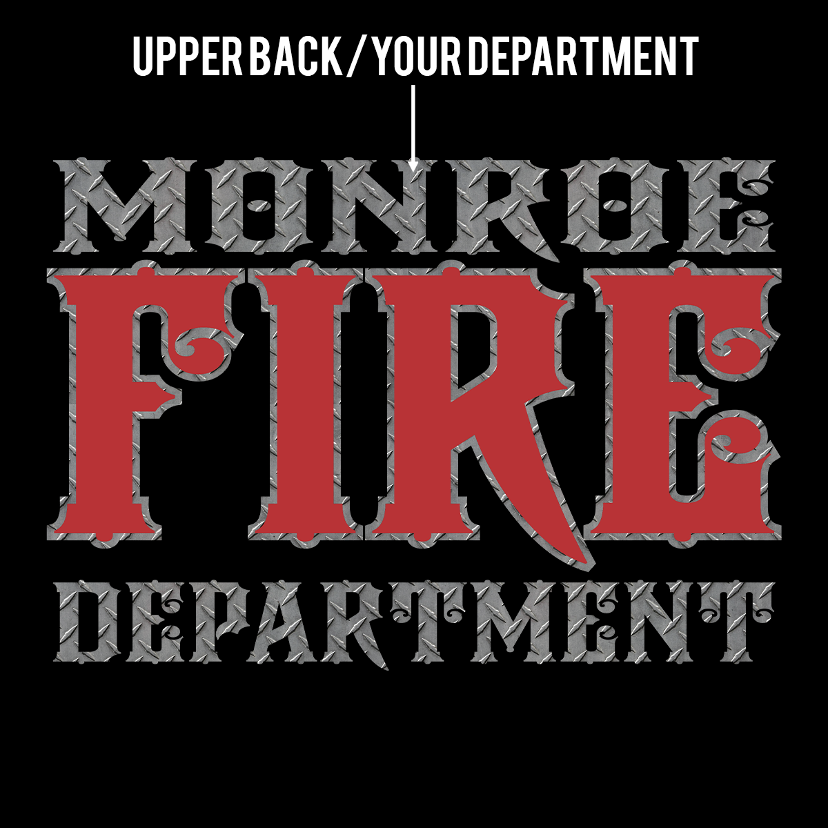 Traditional Diamond Plate Firefighter T-Shirt