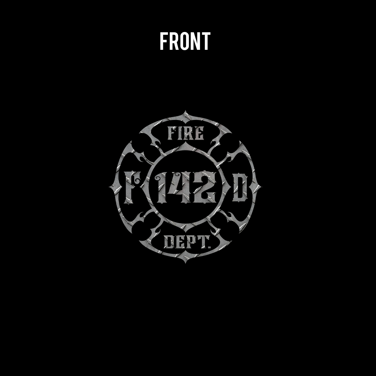 Traditional Diamond Plate Firefighter T-Shirt