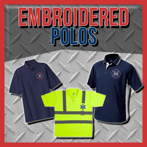 Polo shirts for firefighters and ems workers