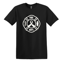Ribbon Maltese Design, Firefighter T-Shirt