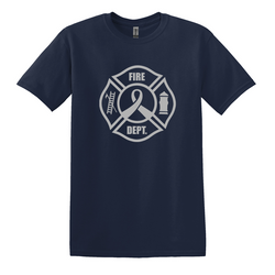 Ribbon Maltese Design, Firefighter T-Shirt