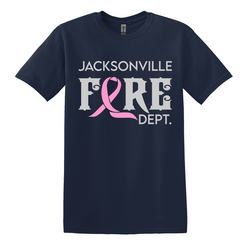 Curved Ribbon Design, Firefighter T-Shirt