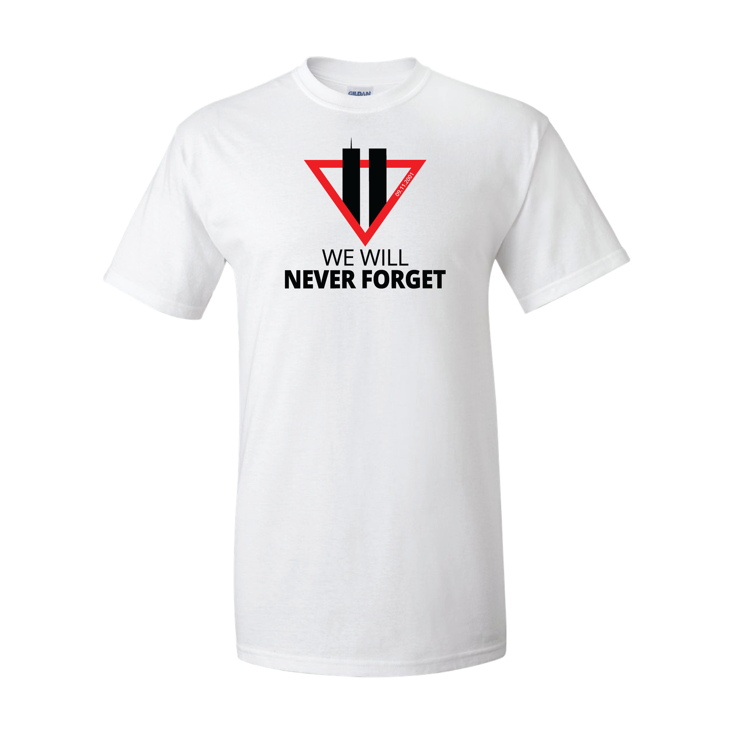 "9/11 Triangle Design", Firefighter Memorial T-Shirt