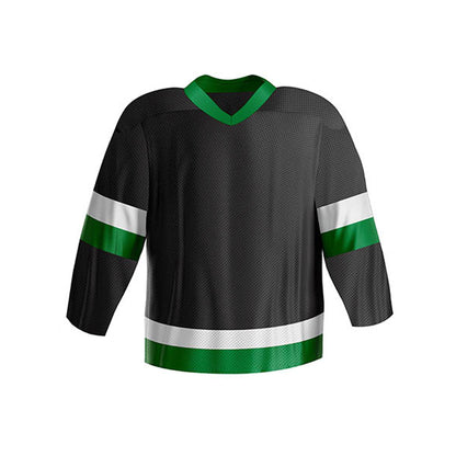 Custom Firefighter Polymesh Three Color Hockey Jersey W/ Number - PM2C - CAD
