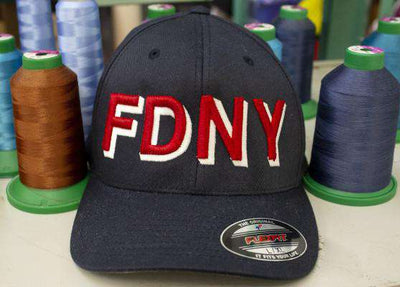  Fire Department 3D Block Letter Flexfit Hat - EMB - Yupoong 6277Fire Department Clothing