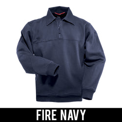 5.11 Tactical 1/4 Zip Job Shirt With Canvas Collar, Navy