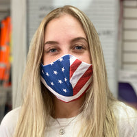 American Flag Face Mask Covering - Made in USA - 100% Cotton - Poppi 2.0 - SUB