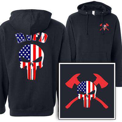 Customization Custom American Skull Sweatshirt - Independent SS4500 - DTGFire Department Clothing
