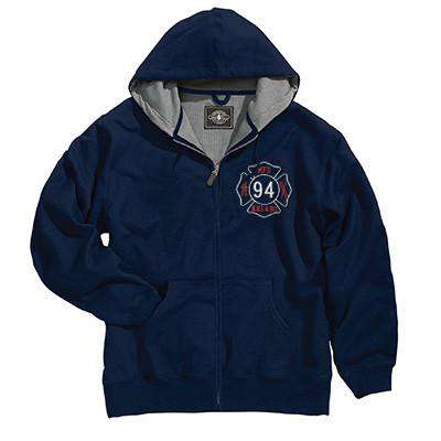 Sweatshirt Full-Zip Thermal Sweatshirt - Charles River - Style 9542Fire Department Clothing