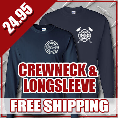  Winter Special - Personal Crewneck Sweatshirt & Longsleeve T-shirt - G120 & G240Fire Department Clothing
