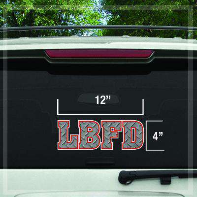 Stickers Custom Digital Diamond Plate Fire Department Decal - DIGFire Department Clothing
