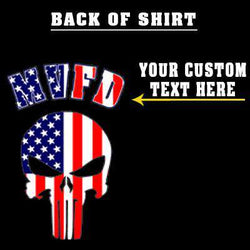 Customization Custom American Skull T-Shirt - Gildan G200 - DTGFire Department Clothing