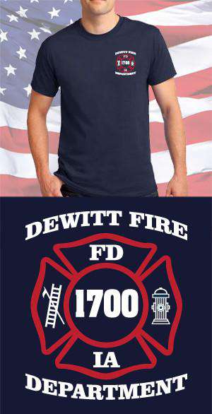 Screen Print Design DeWitt Fire Department Maltese CrossFire Department Clothing
