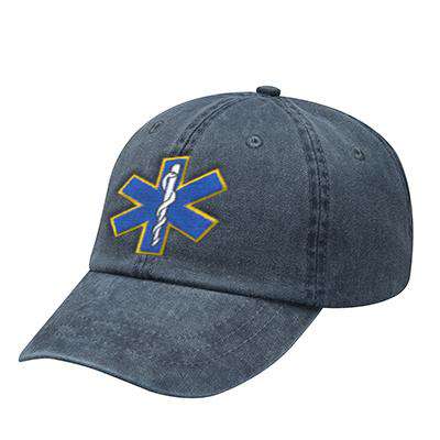  Off-Duty EMS Star of Life Pigment Dyed Cap - Adams - AD969Fire Department Clothing