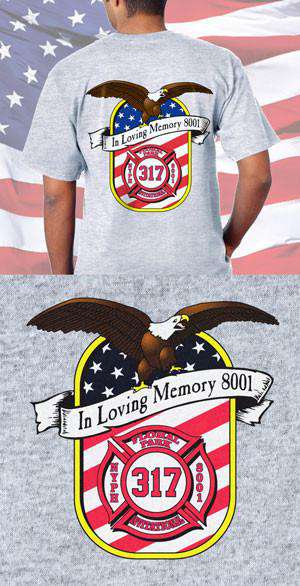 Screen Print Design Floral Park Fire Department Memorial Back DesignFire Department Clothing