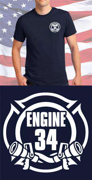 Screen Print Design Engine 34 Maltese CrossFire Department Clothing