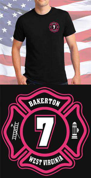 Screen Print Design Bakerton Fire Department Maltese CrossFire Department Clothing