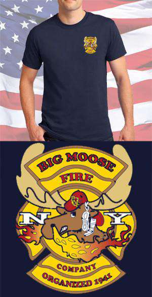 Screen Print Design Big Moose Fire Department Maltese CrossFire Department Clothing