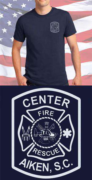 Screen Print Design Center Fire Rescue Maltese CrossFire Department Clothing
