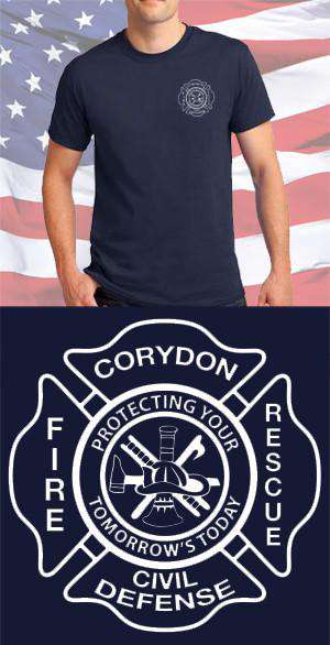 Screen Print Design Corydon Fire Department Maltese CrossFire Department Clothing