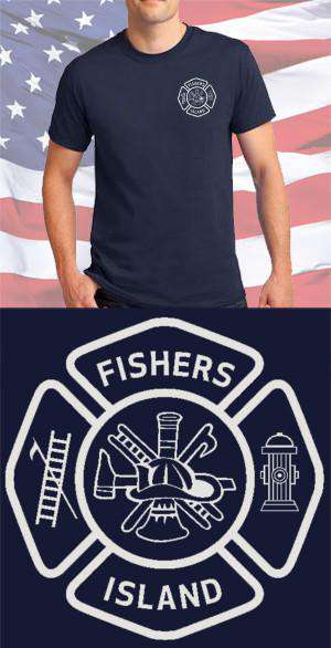Screen Print Design Fishers Island Fire Department Maltese CrossFire Department Clothing