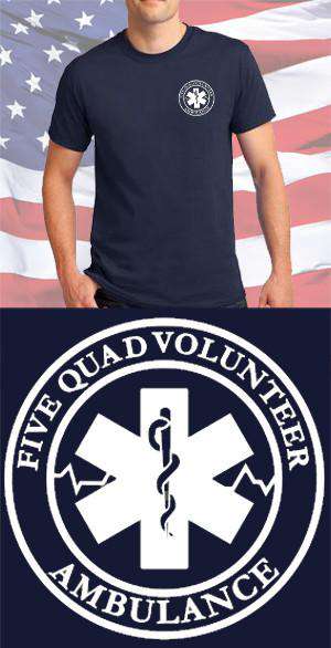 Screen Print Design Five Quad Ambulance Maltese CrossFire Department Clothing