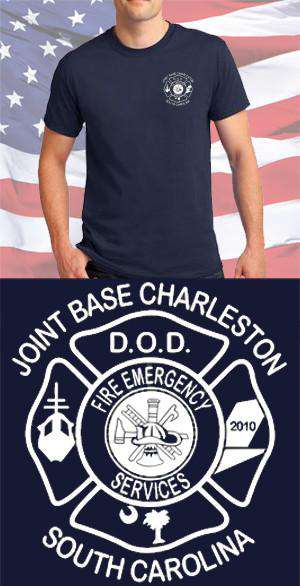 Screen Print Design Joint Base Charleston Fire Emergency Services Maltese CrossFire Department Clothing