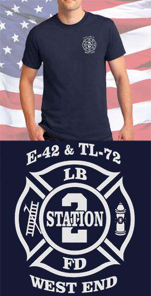 Screen Print Design Long Beach Fire Department Maltese CrossFire Department Clothing