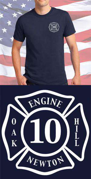 Screen Print Design Oak Hill Fire Department Maltese CrossFire Department Clothing